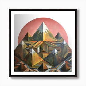 Geometric mountains 2 Art Print