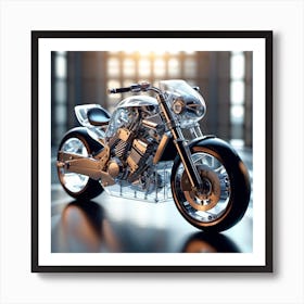 Glass Motorcycle 2.0 Art Print