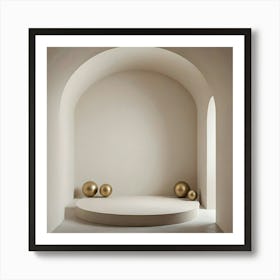 Room With Gold Balls Art Print