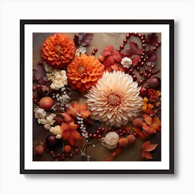 Autumn Flowers 6 Art Print