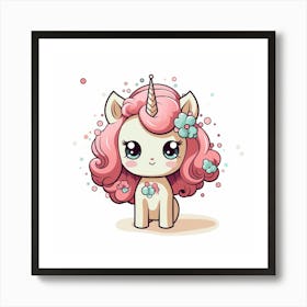 Cute Unicorn 692 Art Print