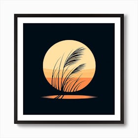 Sunset In The Grass 1 Art Print