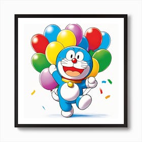 Doraemon Stickers Art Print