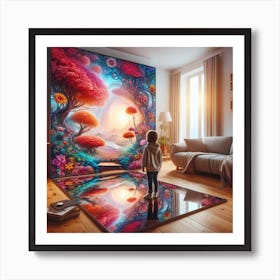 Dreamscape within a mirror Art Print