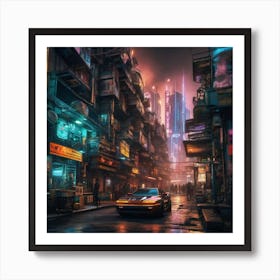 Cyberpunk City Art Print