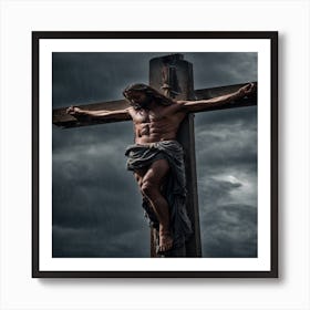 Jesus On The Cross Art Print