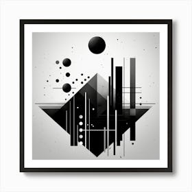 Abstract Black And White Art Print