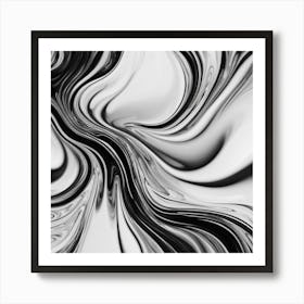 Black and White Abstract Art 10 Art Print