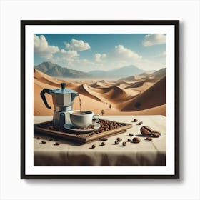 Coffee In The Desert 2 Art Print