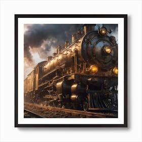 Steampunk Locomotive Art Print