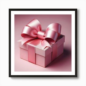 Pink Gift Box Art Print