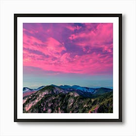 Sunset In The Mountains 4 Art Print