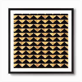 Gold Glitter Pattern Art Print