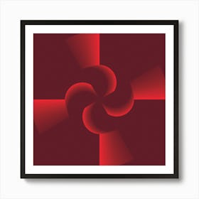 Red Swirls Art Print