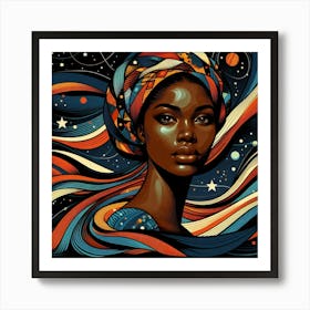 Lyrissa Celestial Portrait Art Print