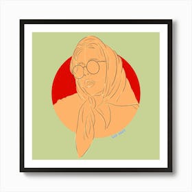 Woman In A Scarf Art Print