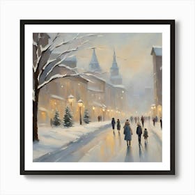 Winter Street Art Print