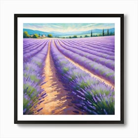 Lavendar garden 🏡 aesthetic wall art Art Print