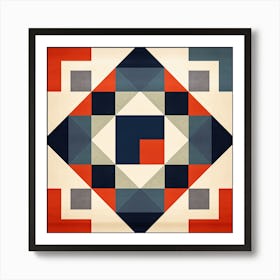 Lunar Lullaby: Squares Dance Art Print