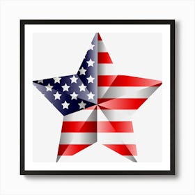 United States Of America Flag Independence Day Art Print