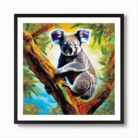 Koala In Tree Art Print