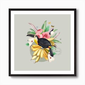 Flora & Fauna with Toucan 1 Art Print