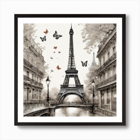 Paris Eiffel Tower 105 Art Print