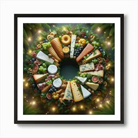 Cheese Wreath Art Print