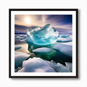 Icebergs Arctic Glacial Majestic Frozen Crisp Icy Polar Massive Frosty Pristine Solitude (63) Art Print