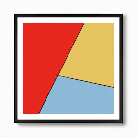 Neoplastitsizm, Red, Yellow, Blue Art Print