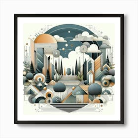 Abstract Cityscape Art Print