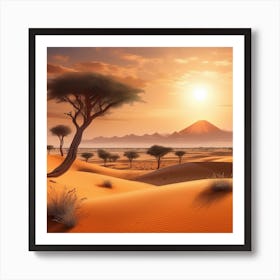 Sahara Desert Landscape 13 Art Print