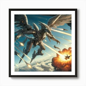 Mecha Draco Homing Rockets Iron Commonwealth Art Print