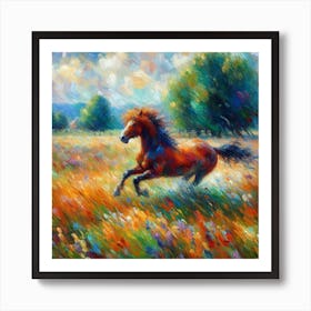 Horse In Nature Art Print