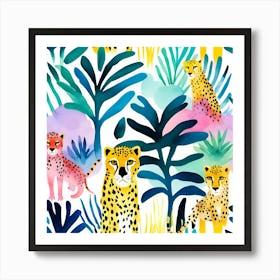 Leopards In The Jungle 04 Art Print