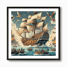 Pirate Ship Art Print