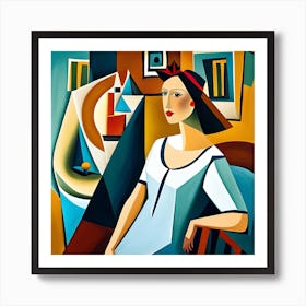 Woman In A Chair Art Print