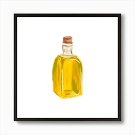 Olive Oil Bottle Art Print