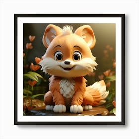 Fox In The Forest 10 Art Print