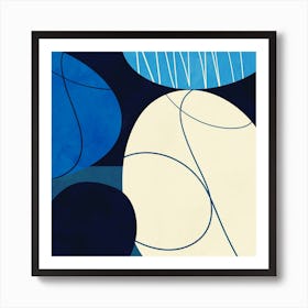 Mid Century 3 Square Art Print