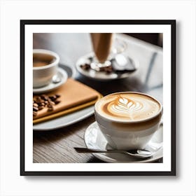 Coffee And Latte Art 1 Art Print