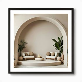 Arched Living Room Art Print