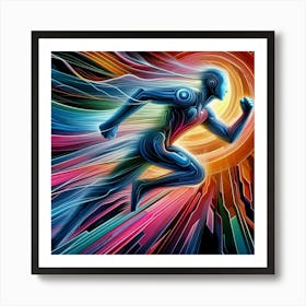 Running Man Art Print