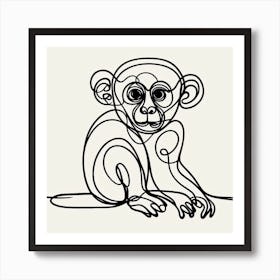 Monkey Picasso style 2 Art Print