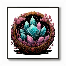 Crystals In A Circle Art Print