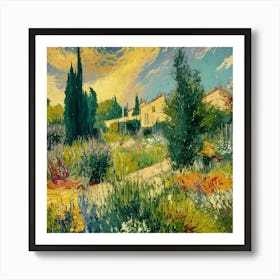 Garden In Cannes Art Print