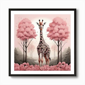 Pink Giraffe 3 Art Print