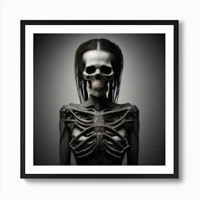 Skeleton Woman Art Print