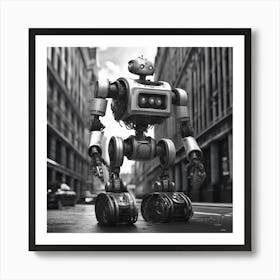 Robot In The City 111 Art Print
