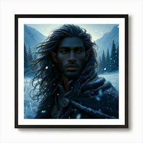 Elf In The Snow 1 Art Print